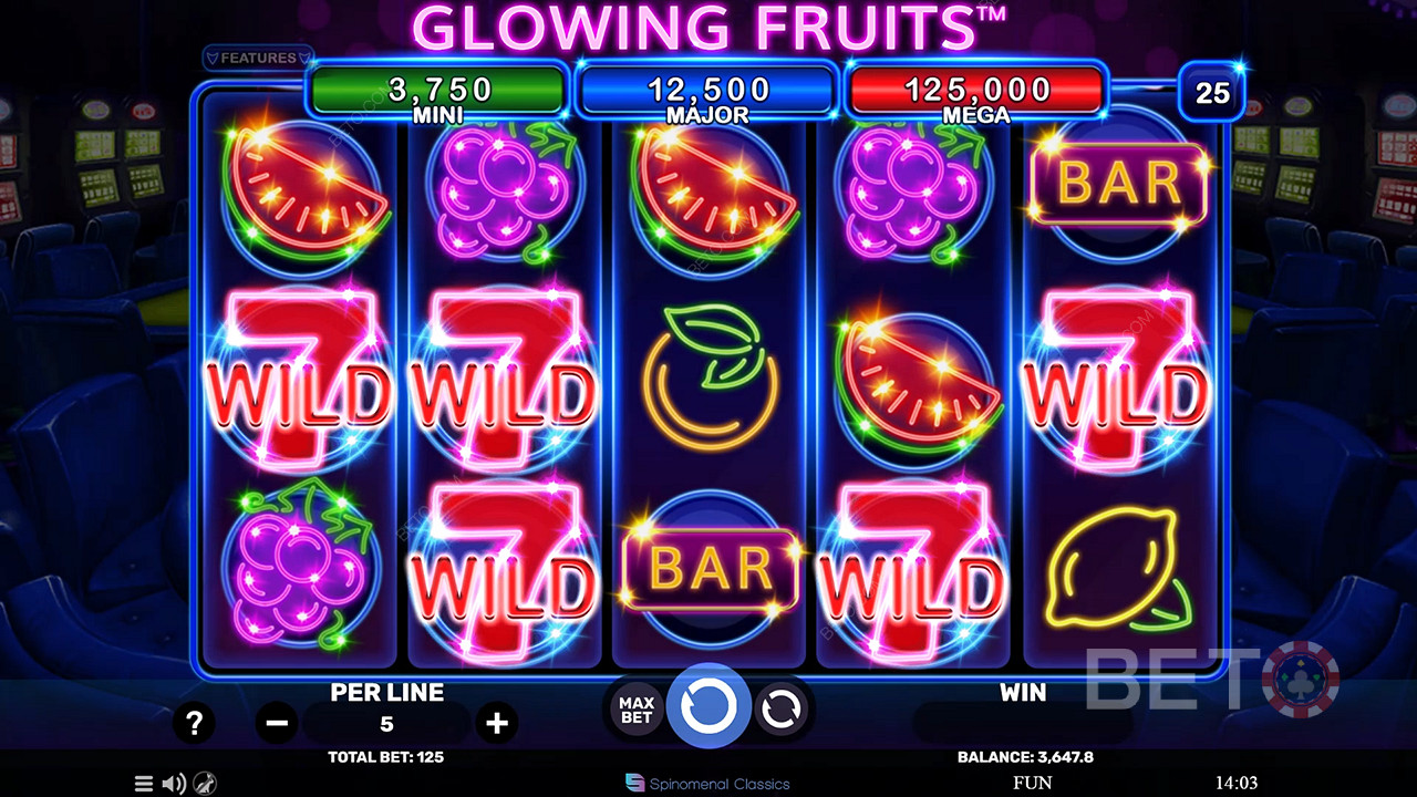Glowing Fruits เล่นฟรี