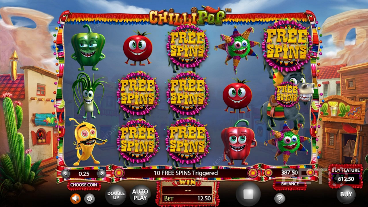 Chilli Pop - เกมสล็อตที่ไม่ก้าวหน้าพร้อมแจ็คพอต 110,000!