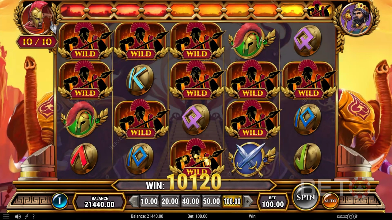 รีวิว Xerxes ที่ไร้พ่ายโดย BETO Slots