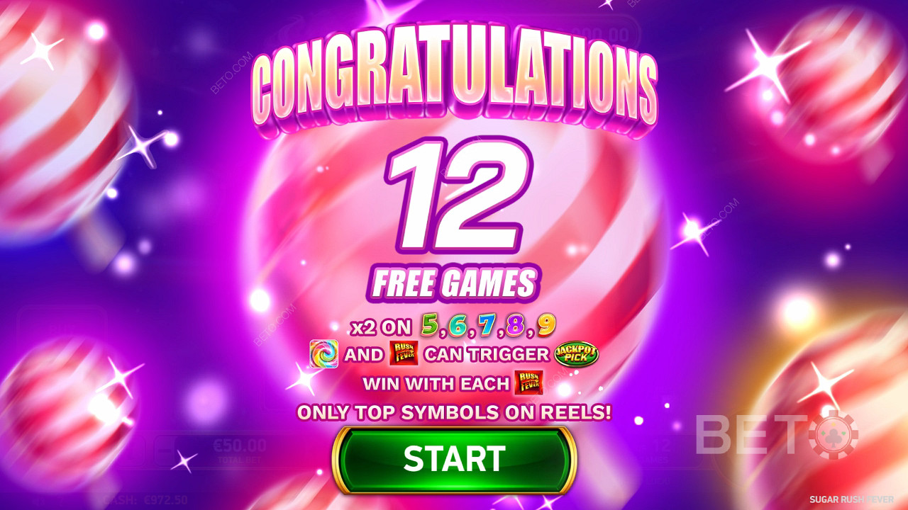 รับรางวัล 4,544 เท่าของการเดิมพันของคุณในสล็อต Sugar Rush Fever!