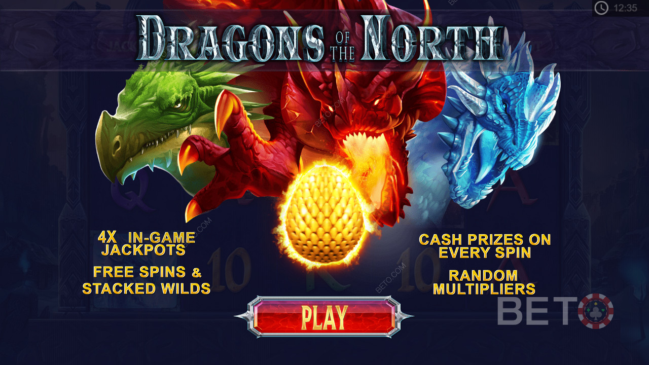 วิดีโอสล็อต Dragons of the North