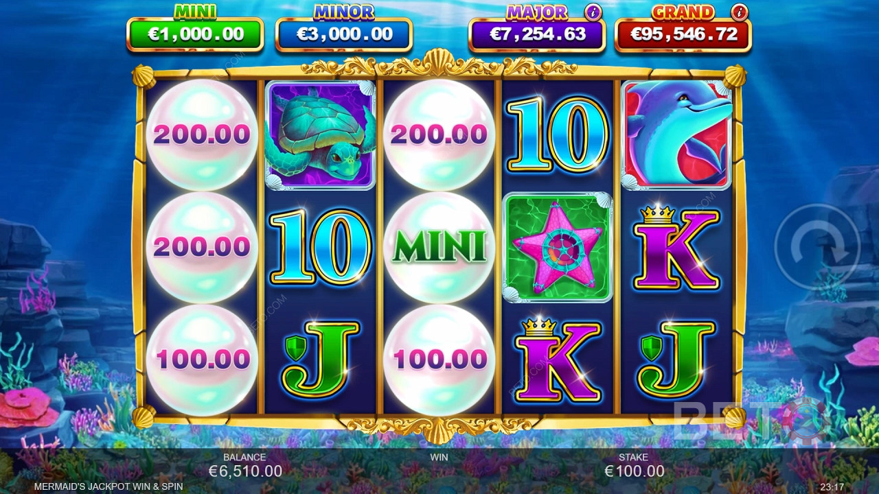 Mermaid's Jackpot Win & Spin เล่นฟรี
