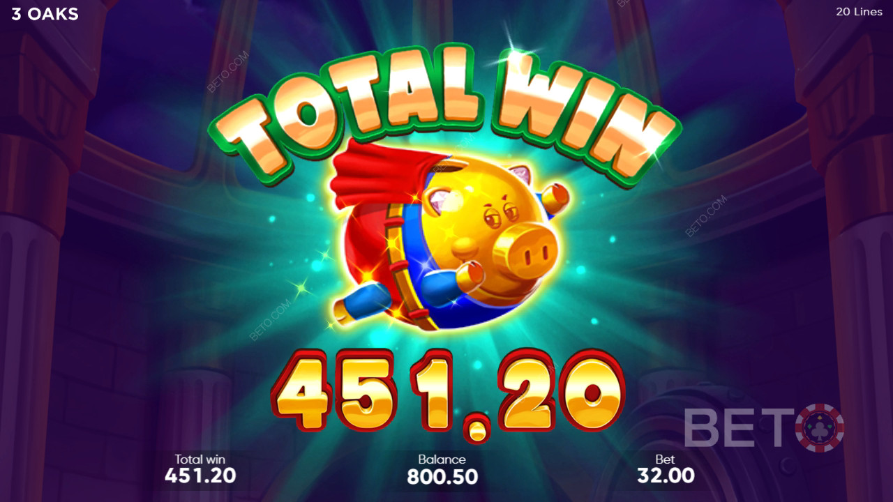 รับรางวัล 6,750 เท่าของเงินเดิมพันของคุณในสล็อตออนไลน์ Super Sticky Piggy!