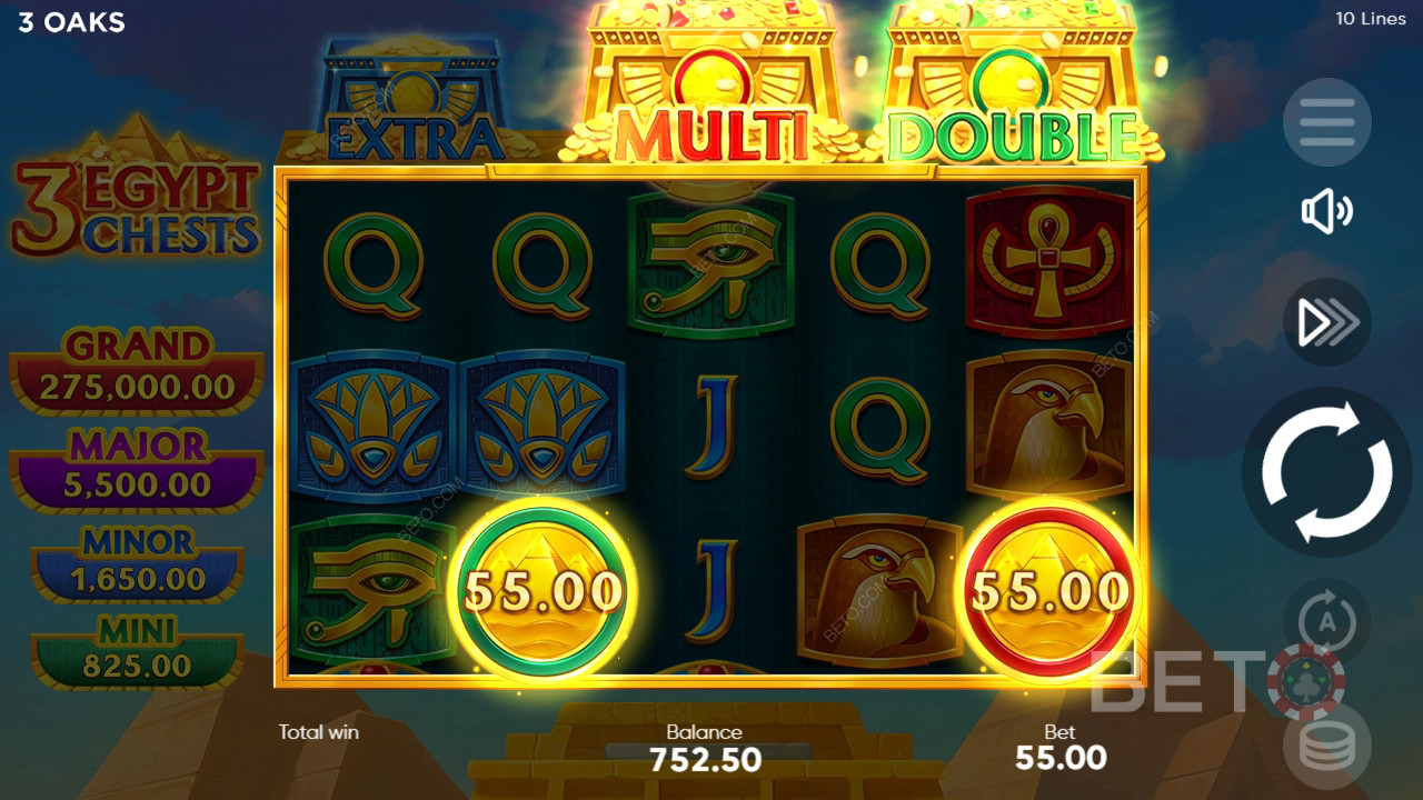 รีวิว 3 Egypt Chests โดย BETO Slots