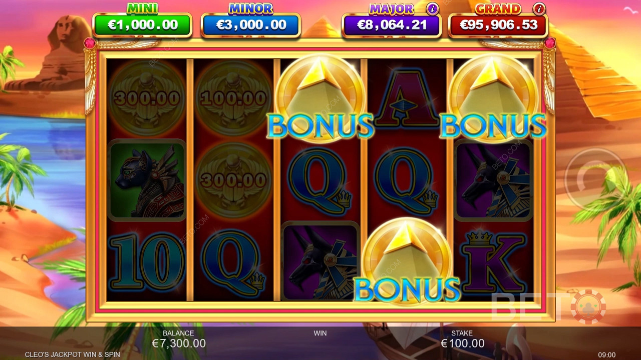 Cleo's Jackpot Win & Spin เล่นฟรี