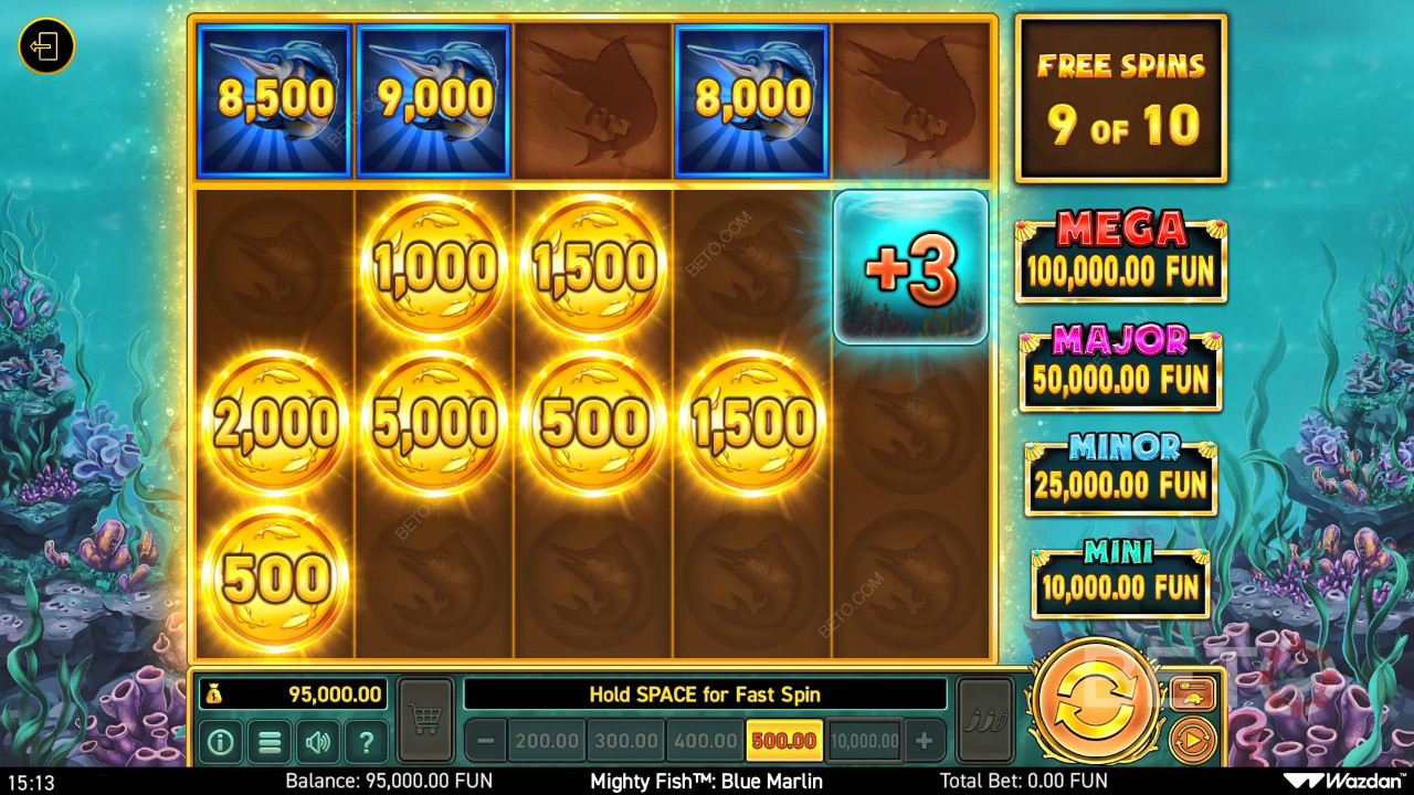 Mighty Fish: Blue Marlin รีวิวโดย BETO Slots