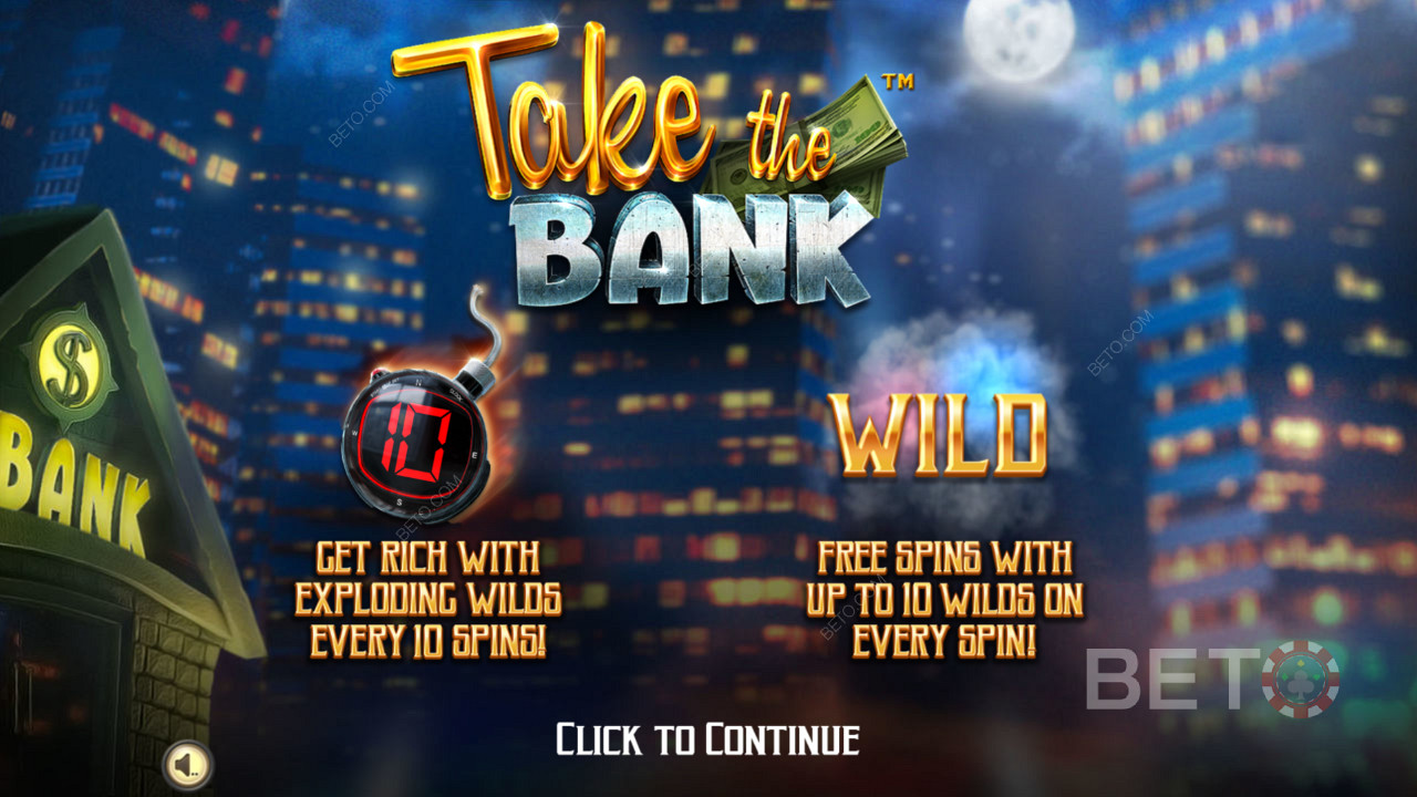 หน้าจอแนะนำ Take The Bank - รวยด้วย Wilds ระเบิด