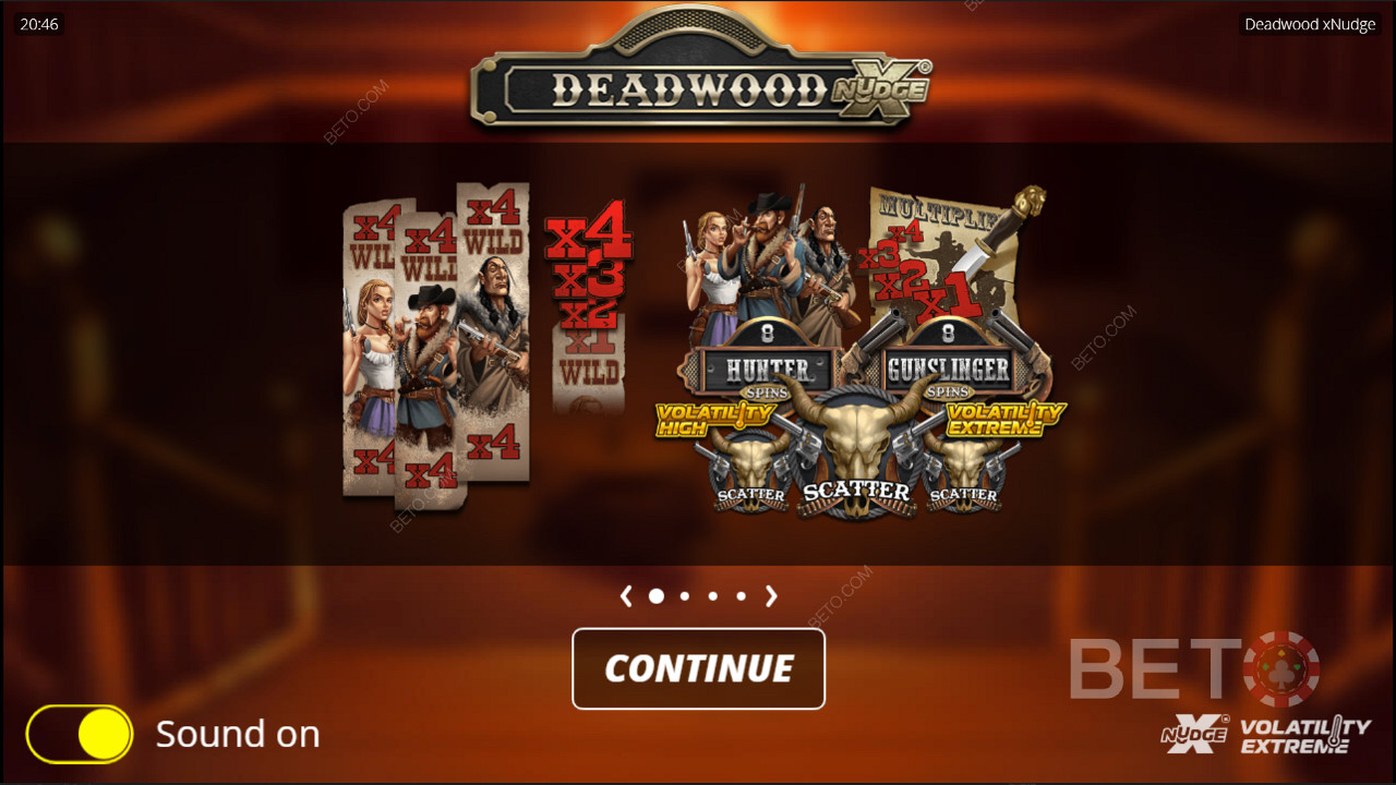 Deadwood เกมสล็อต XNudge จาก Nolimit City