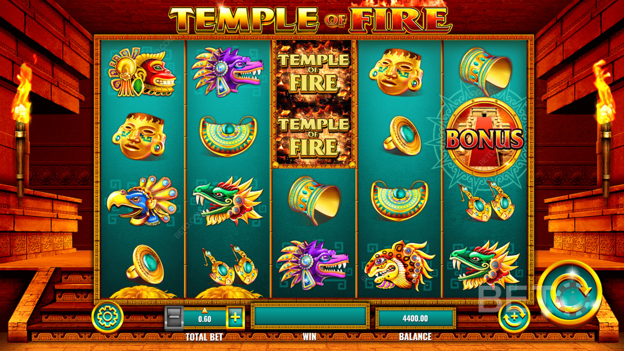 สล็อตวิดีโอ Temple of Fire