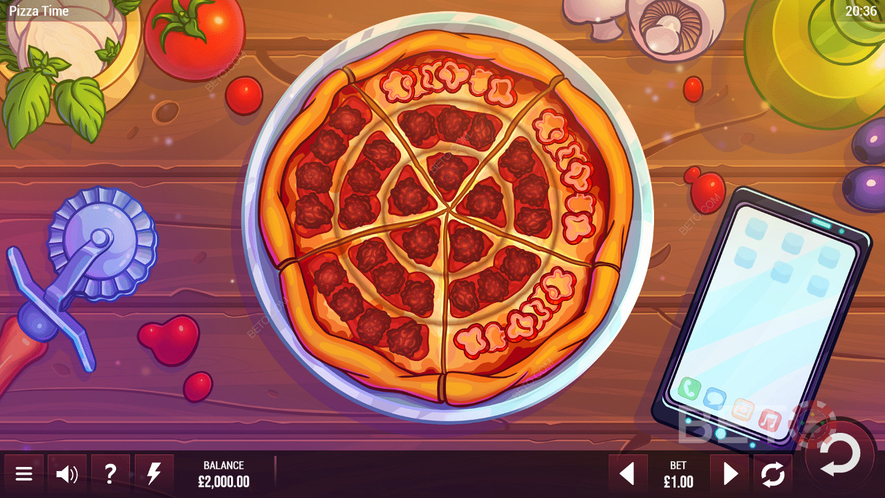 ตารางการเล่นเกมแบบวงกลมของ Pizza Time