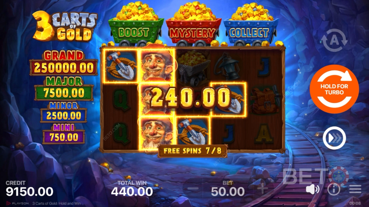 ธีมและการออกแบบ: Goldmine Adventure