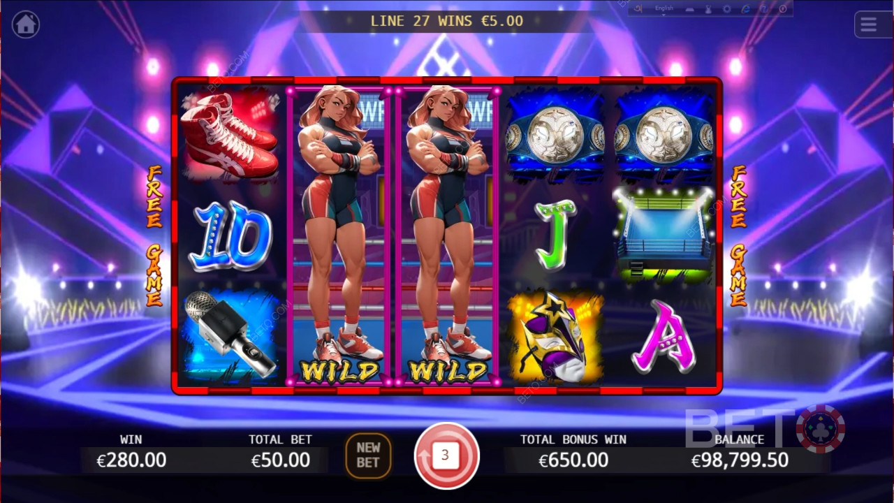 รีวิว Wrestling Queen โดย BETO Slots