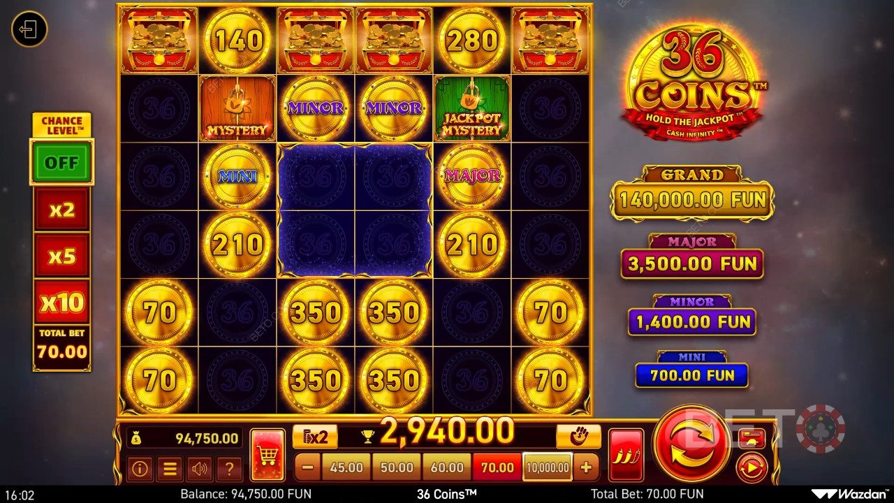 คำตัดสินสำหรับสล็อตออนไลน์ 36 Coins