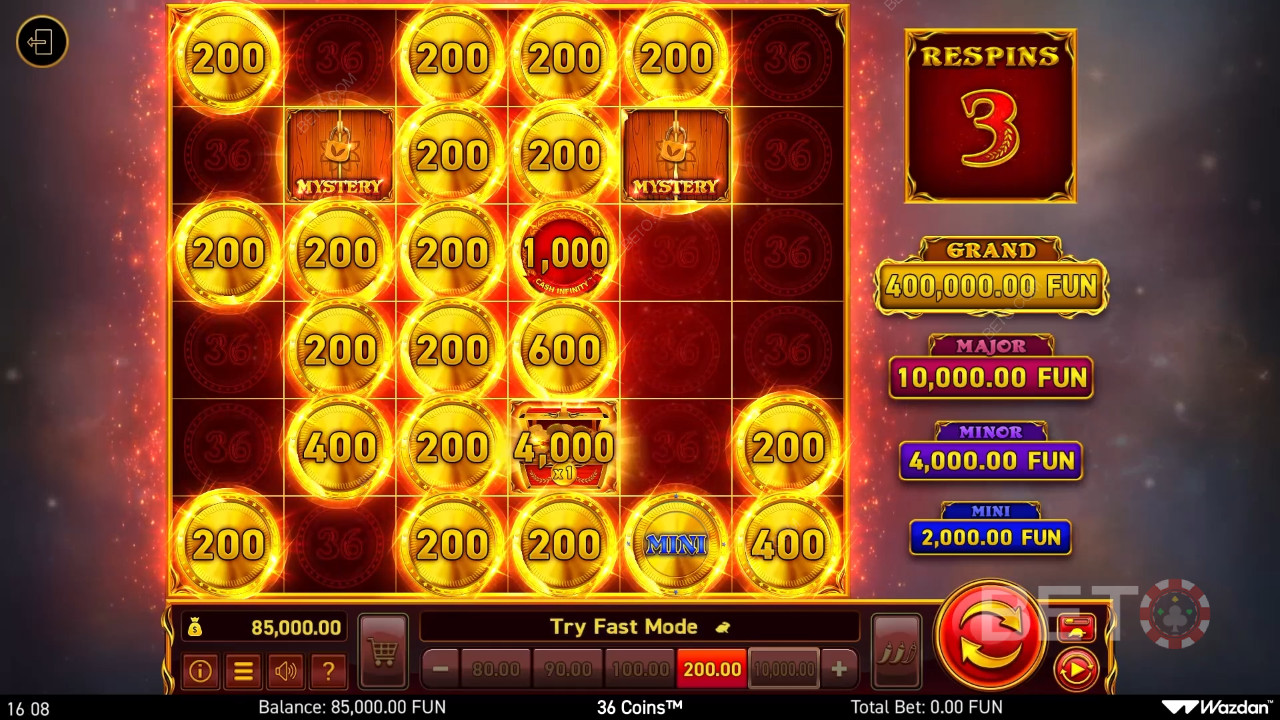 วิธีการเล่น 36 Coins ของ Wazdan