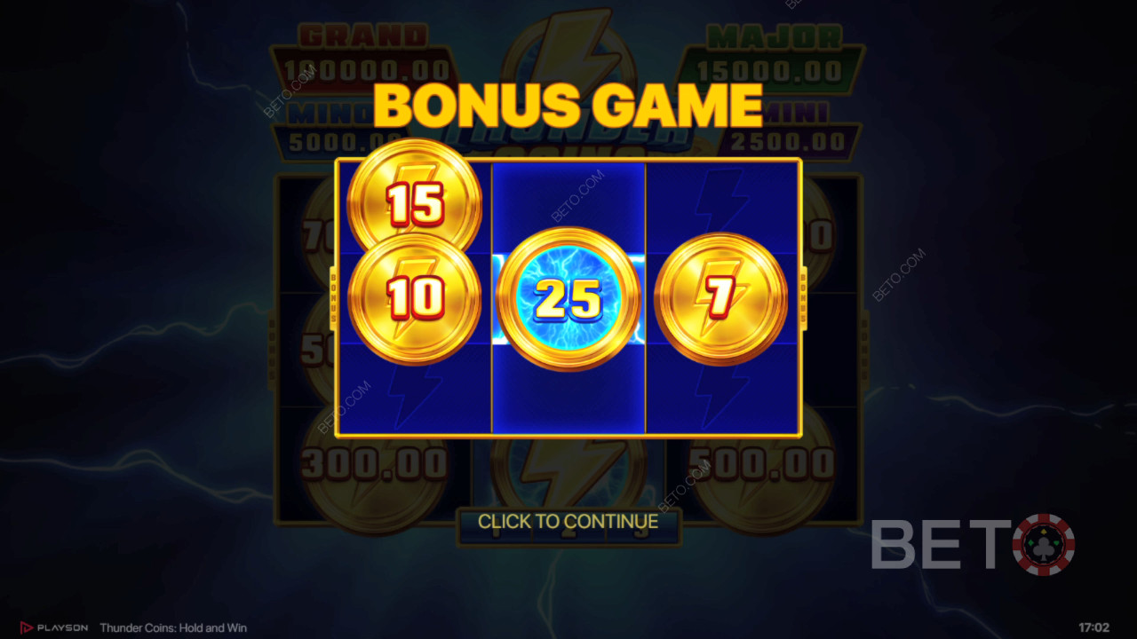 ฟีเจอร์โบนัสที่อธิบายไว้ใน Thunder Coins โดย Playson