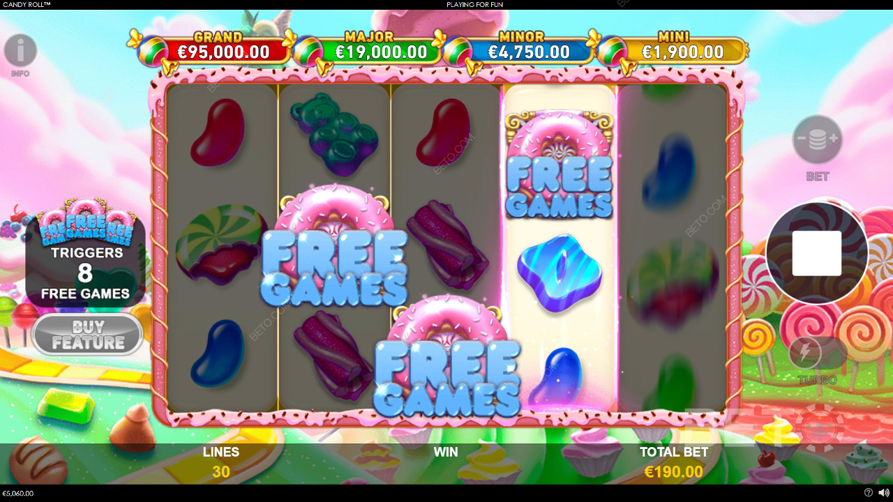 รีวิว Candy Roll โดย BETO Slots