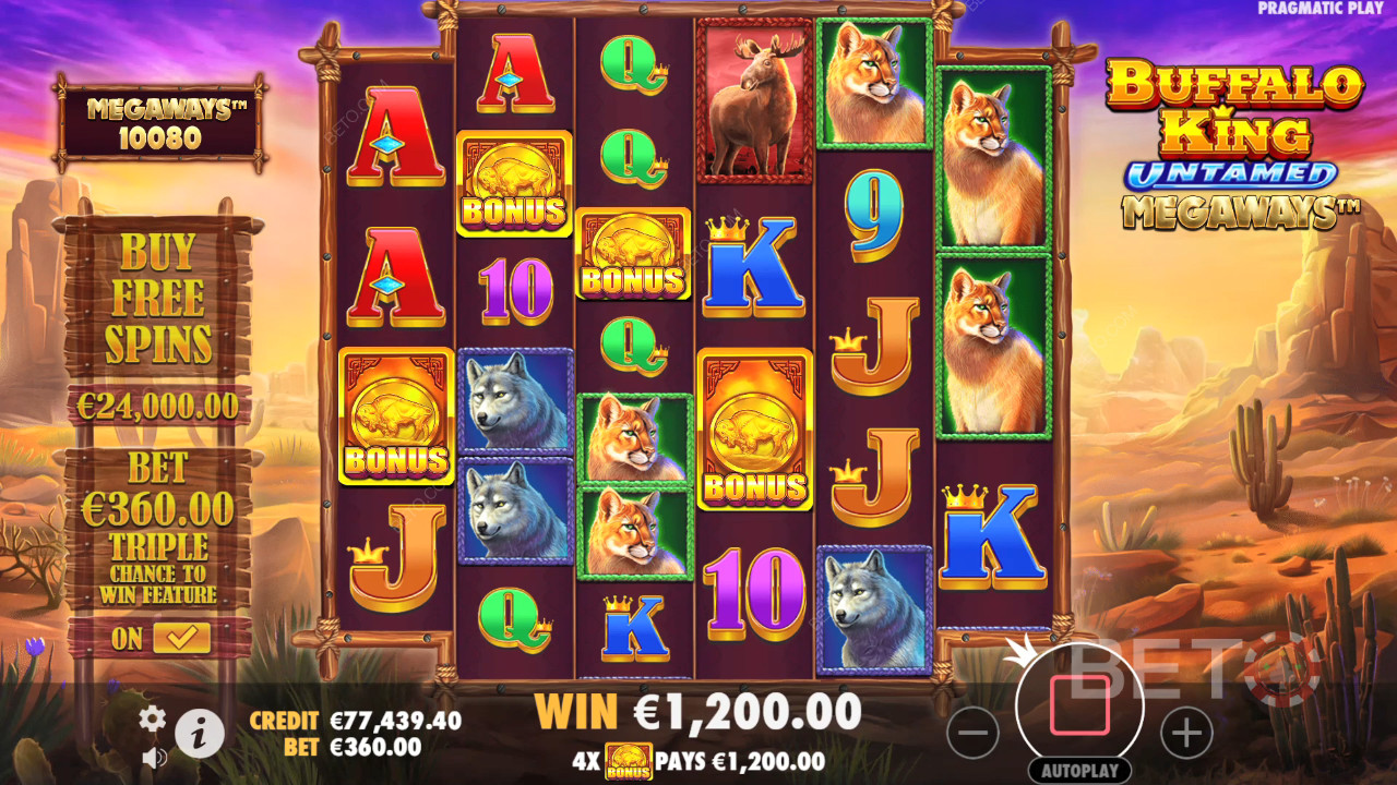 รีวิว Buffalo King Untamed Megaways โดย BETO Slots