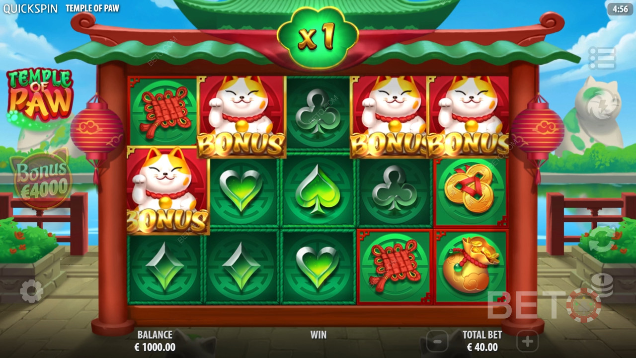 รีวิว Temple of Paw โดย BETO Slots