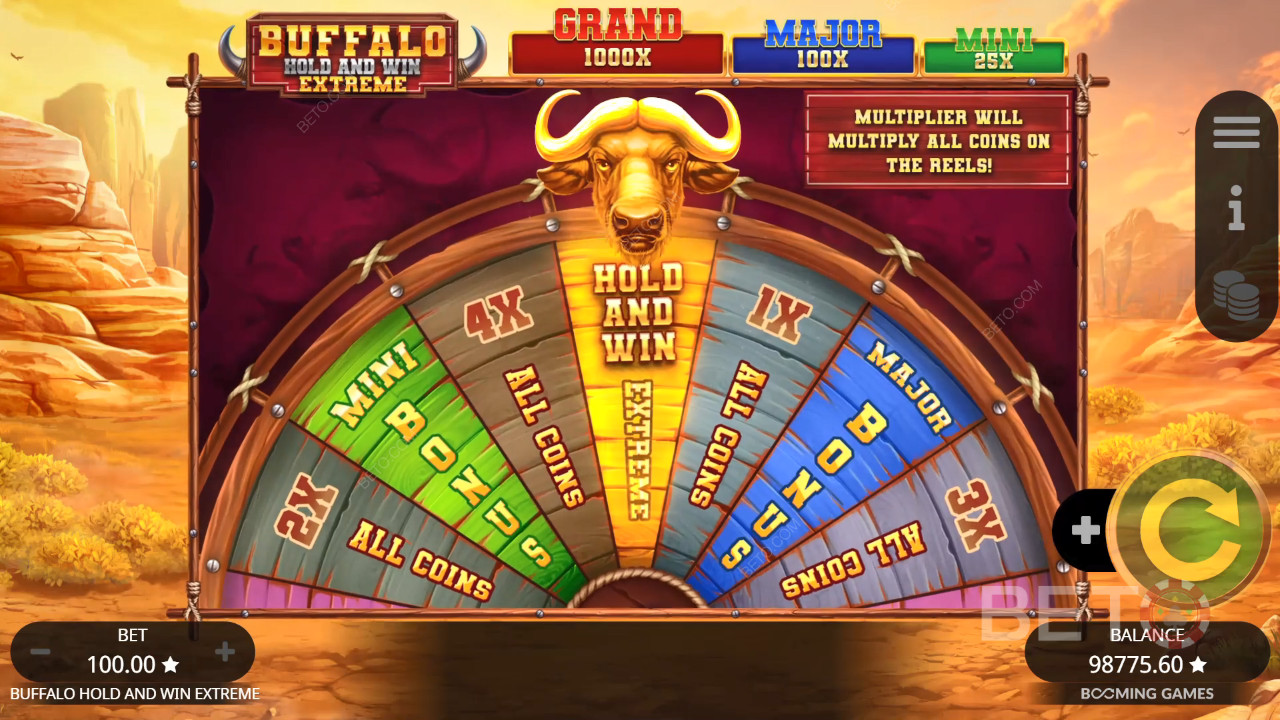 รีวิว Buffalo Hold and Win Extreme โดย BETO Slots