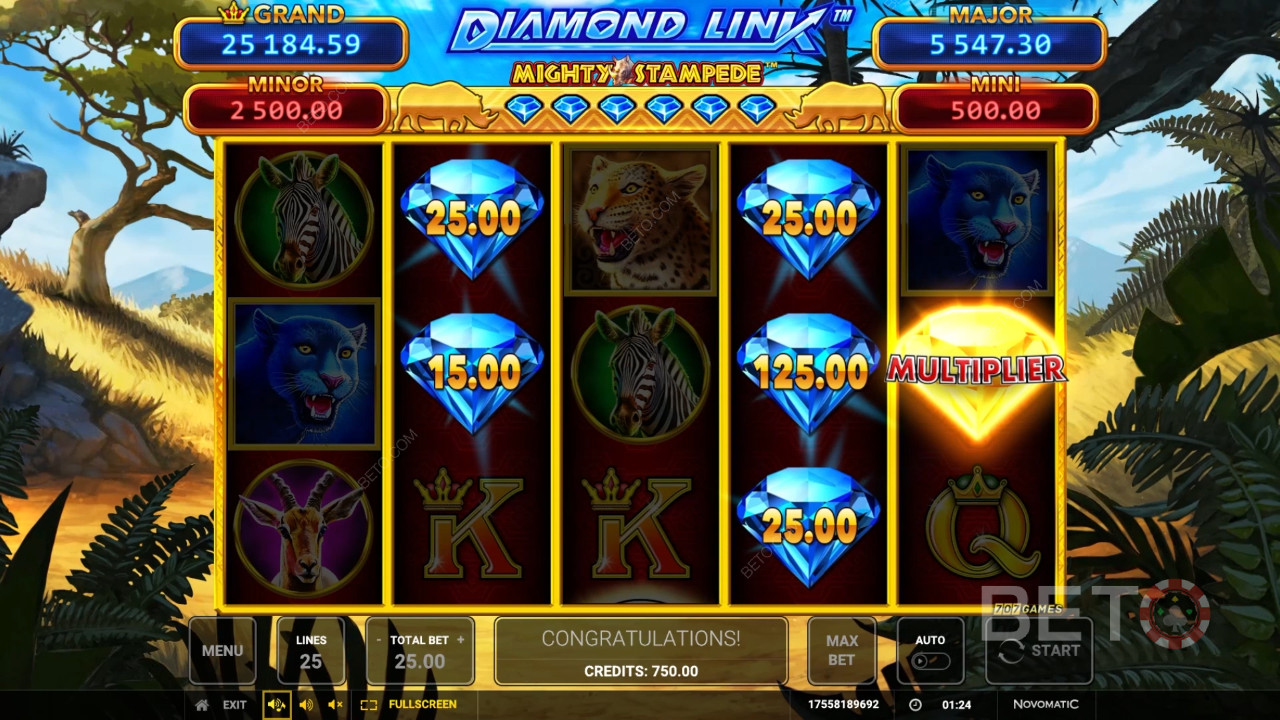 Diamond Link: Mighty Stampede เล่นฟรี