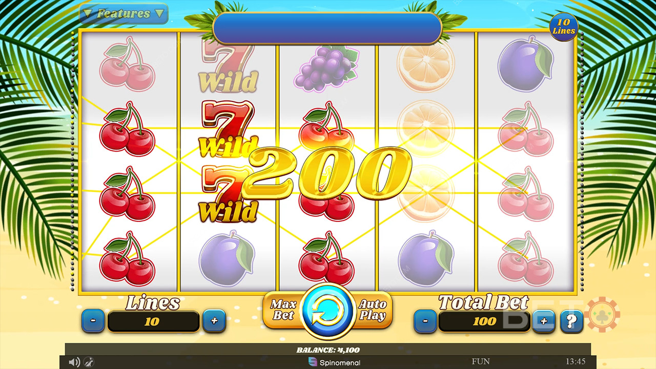 รีวิวเกม 100 Juicy Fruits โดย BETO Slots