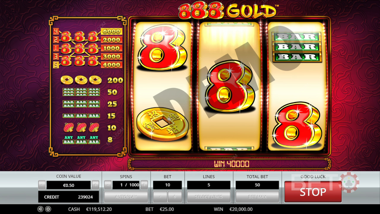 รีวิว 888 Gold โดย BETO Slots