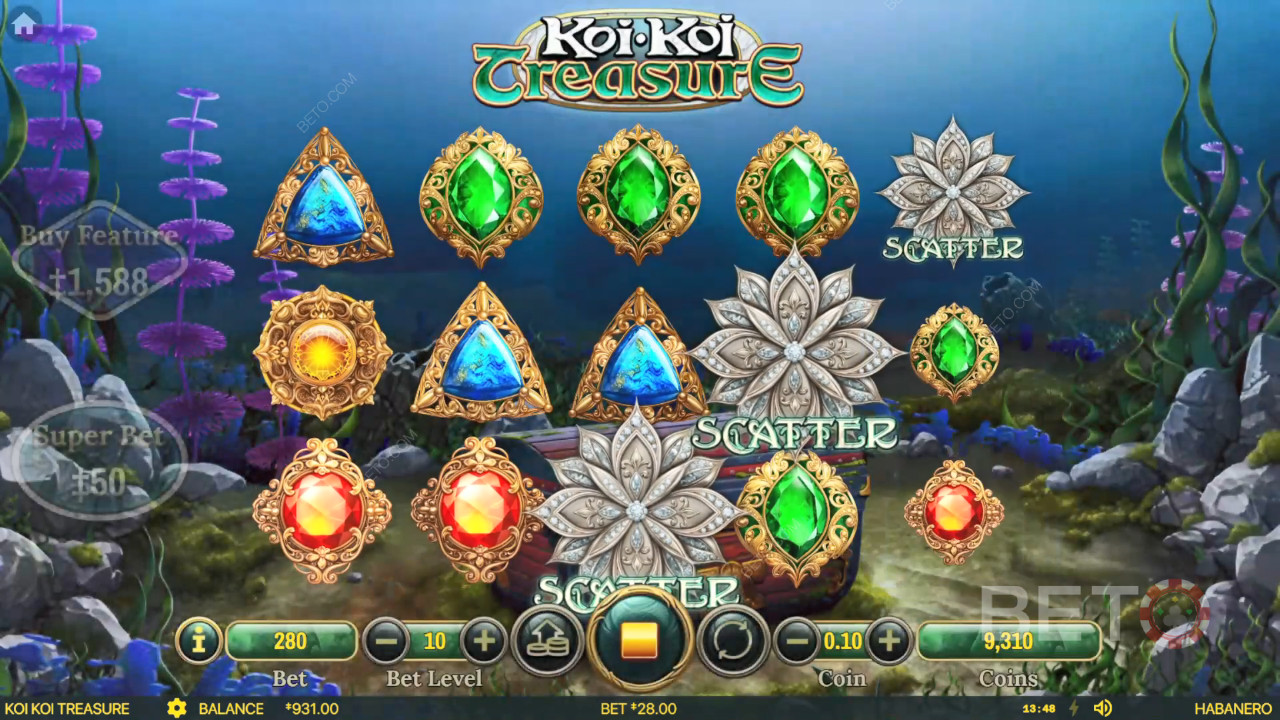 รีวิว Koi Koi Treasure โดย BETO Slots