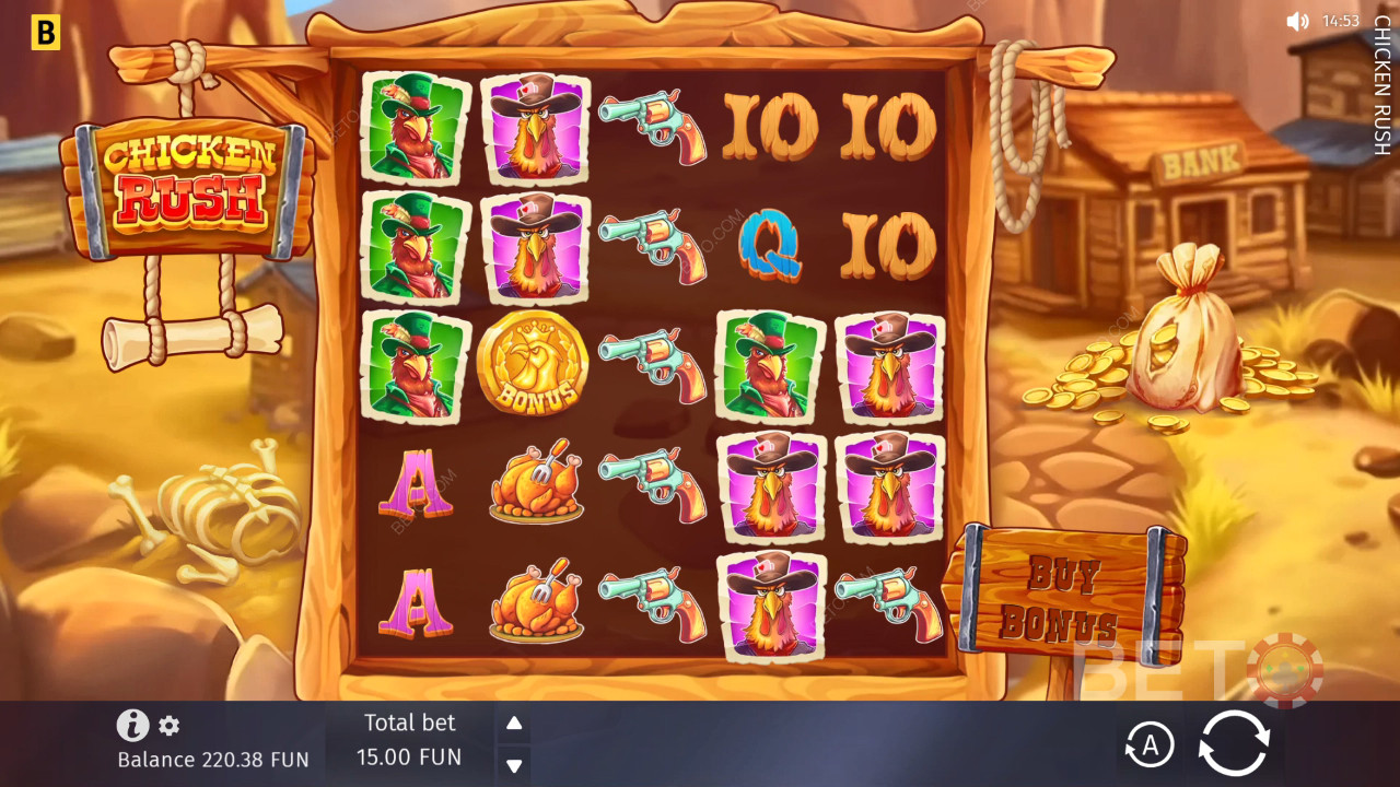 ธีมและการออกแบบ: การ์ตูน Wild West