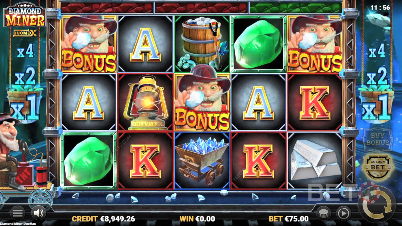รีวิว Diamond Miner DuoMax โดย BETO Slots