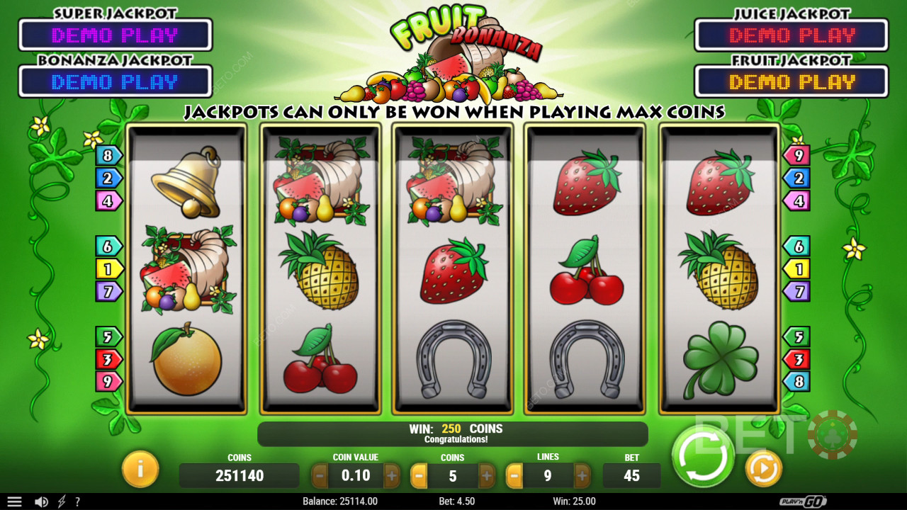 รีวิว Fruit Bonanza โดย BETO Slots