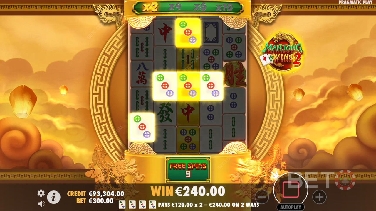 คำอธิบายคุณสมบัติเพิ่มเติมในเกม Mahjong Wins 2 จาก Pragmatic Play
