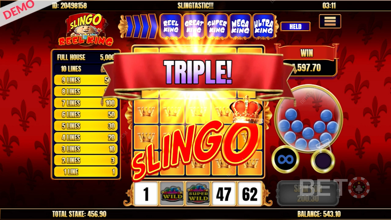 Triple Slingo ในสล็อต Slingo Reel King