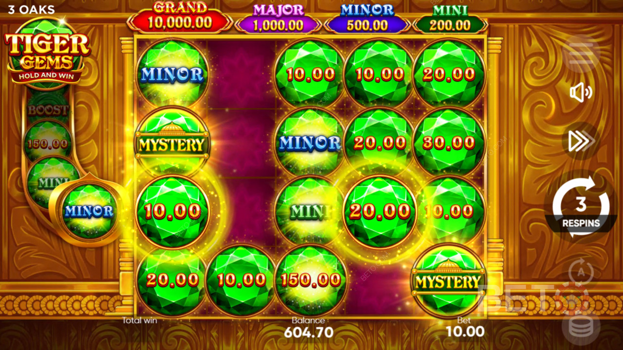 วิธีเล่น Tiger Gems ของ 3 Oaks Gaming