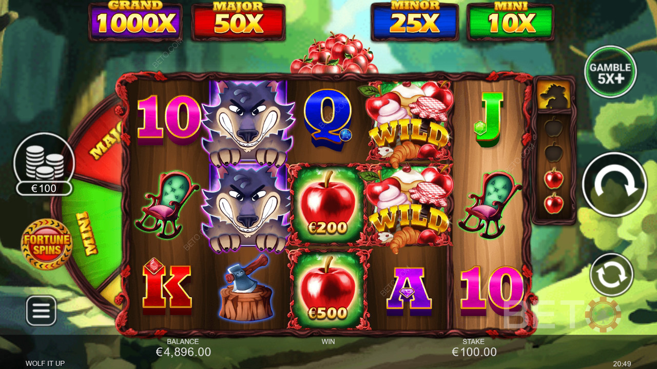 คำอธิบายฟีเจอร์โบนัสใน Wolf It Up โดย Inspired Gaming