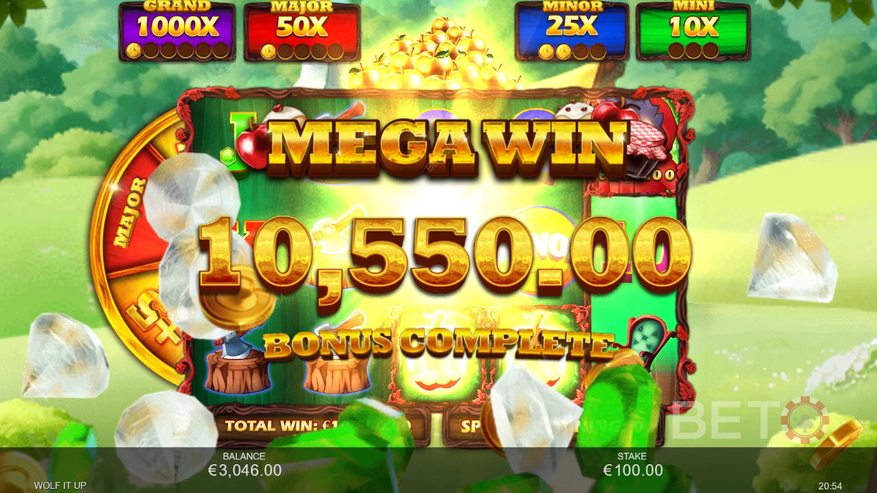 รับรางวัล 5,000 เท่าของเดิมพันของคุณในสล็อต Wolf It Up!