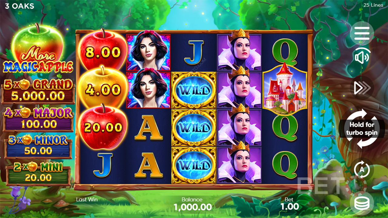 วิธีเล่นเกม More Magic Apple ของ 3 Oaks Gaming
