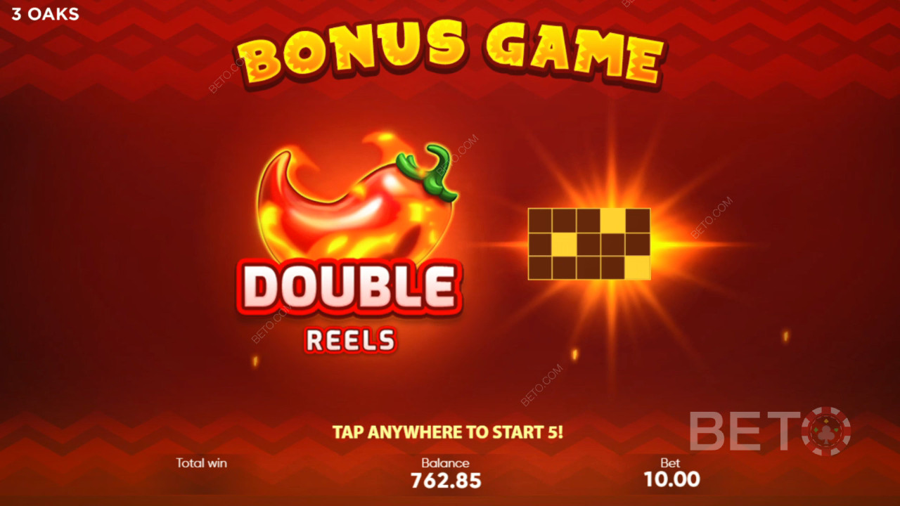 ฟีเจอร์โบนัสอธิบายใน 3 Hot Chillies โดย 3 Oaks Gaming