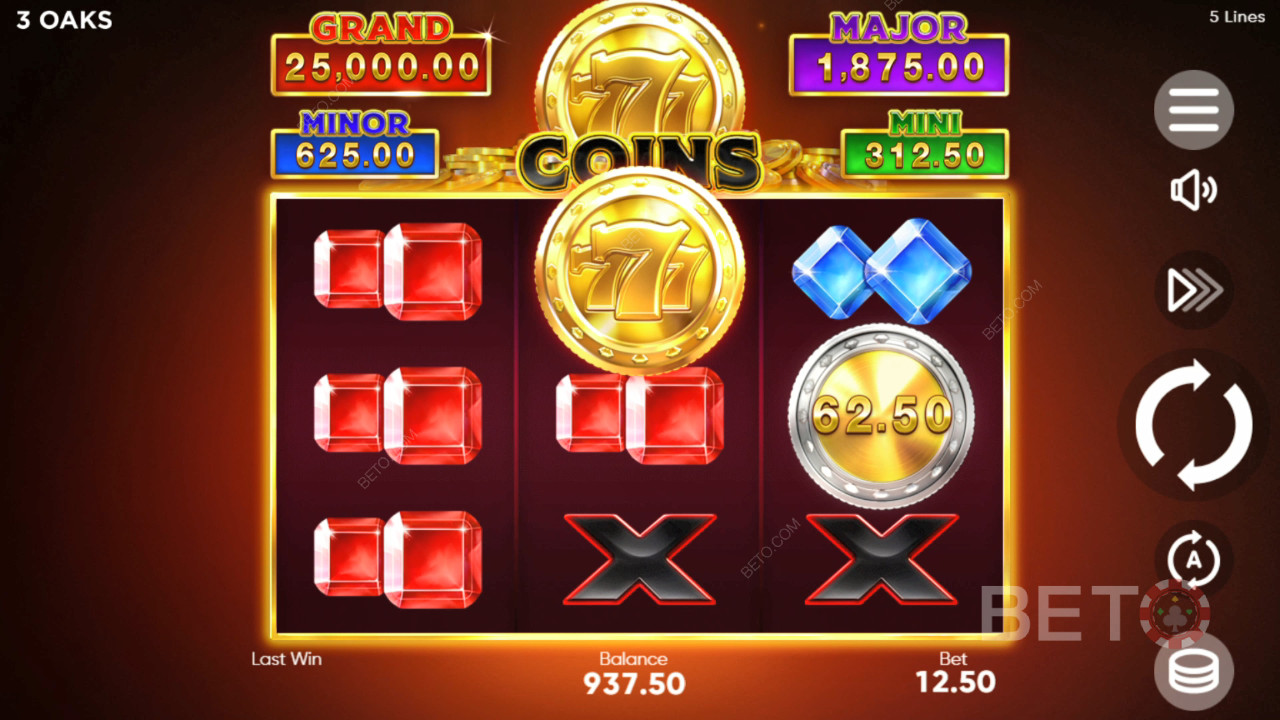 รับรางวัล 6,000 เท่าของเงินเดิมพันของคุณในสล็อตวิดีโอ 777 Coins!