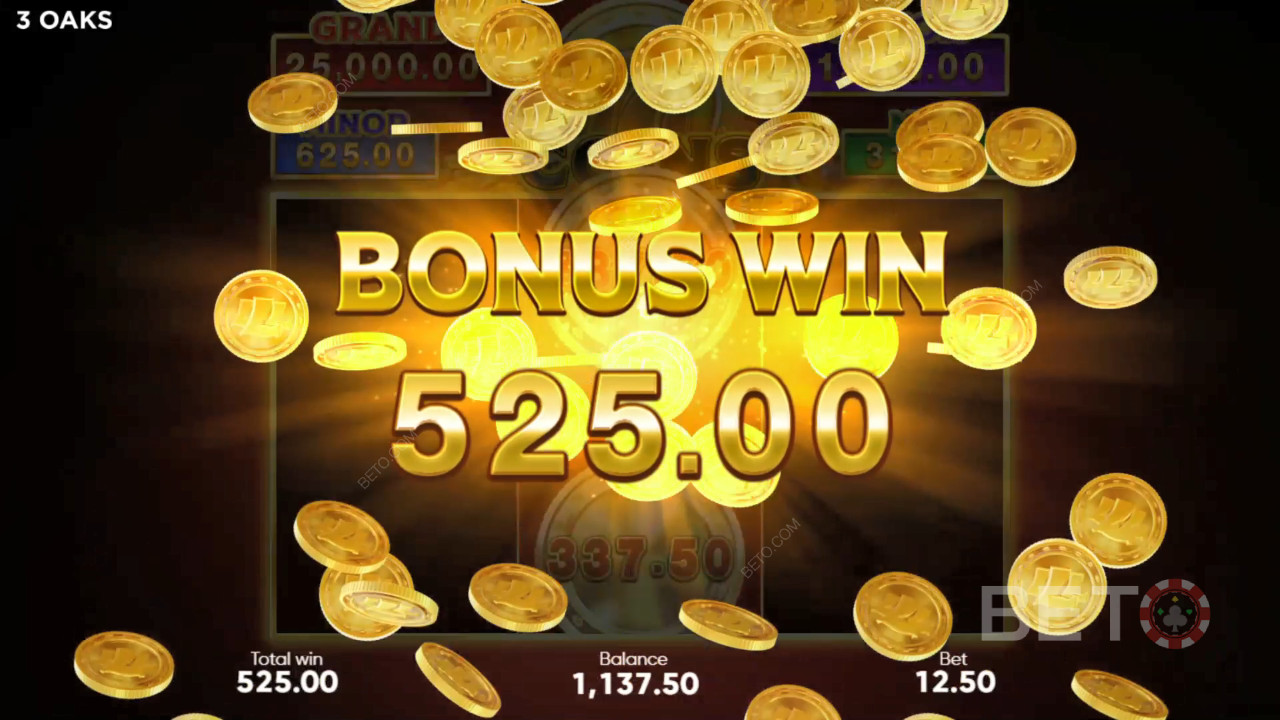 ฟีเจอร์โบนัสอธิบายใน 777 Coins โดย 3 Oaks Gaming