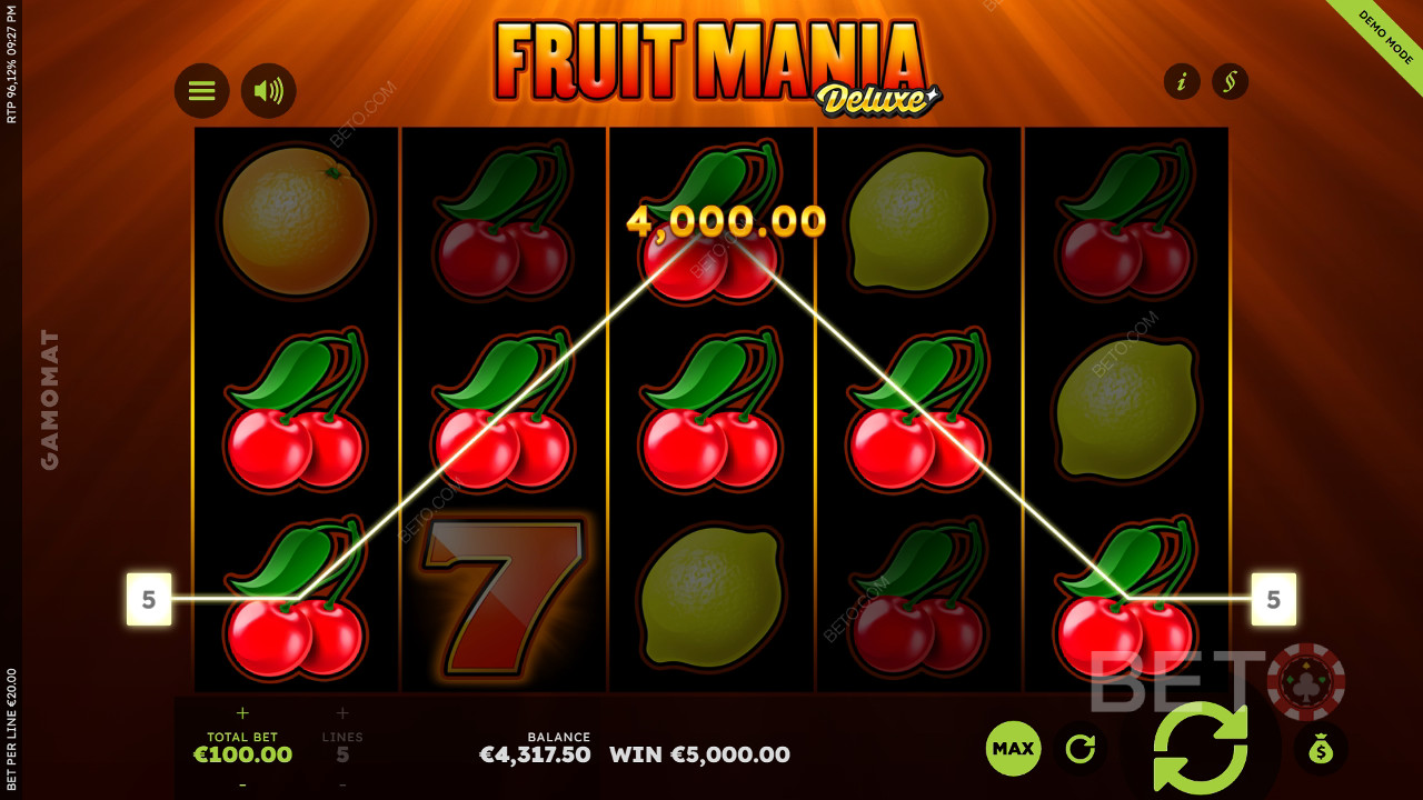 รีวิว Fruit Mania Deluxe จาก BETO Slots
