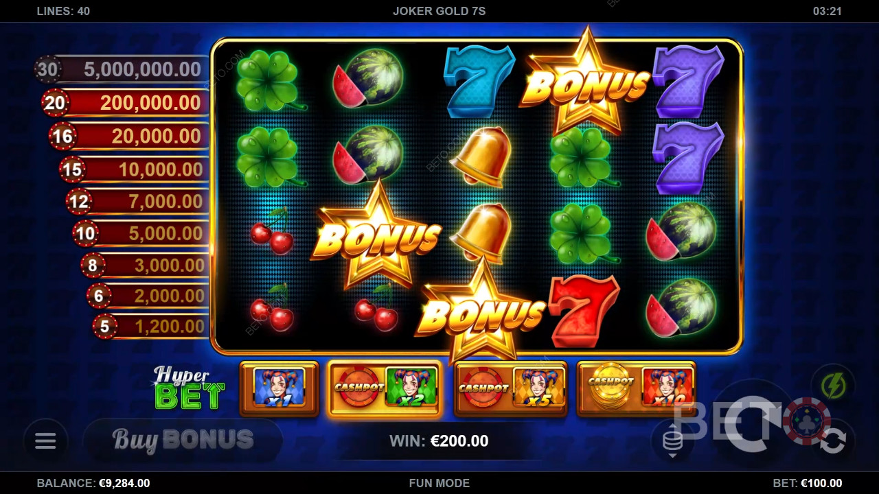 รีวิว Joker Gold 7s โดย BETO Slots