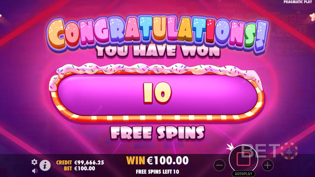 คำอธิบายฟีเจอร์โบนัสใน Sugar Rush Dice โดย Pragmatic Play