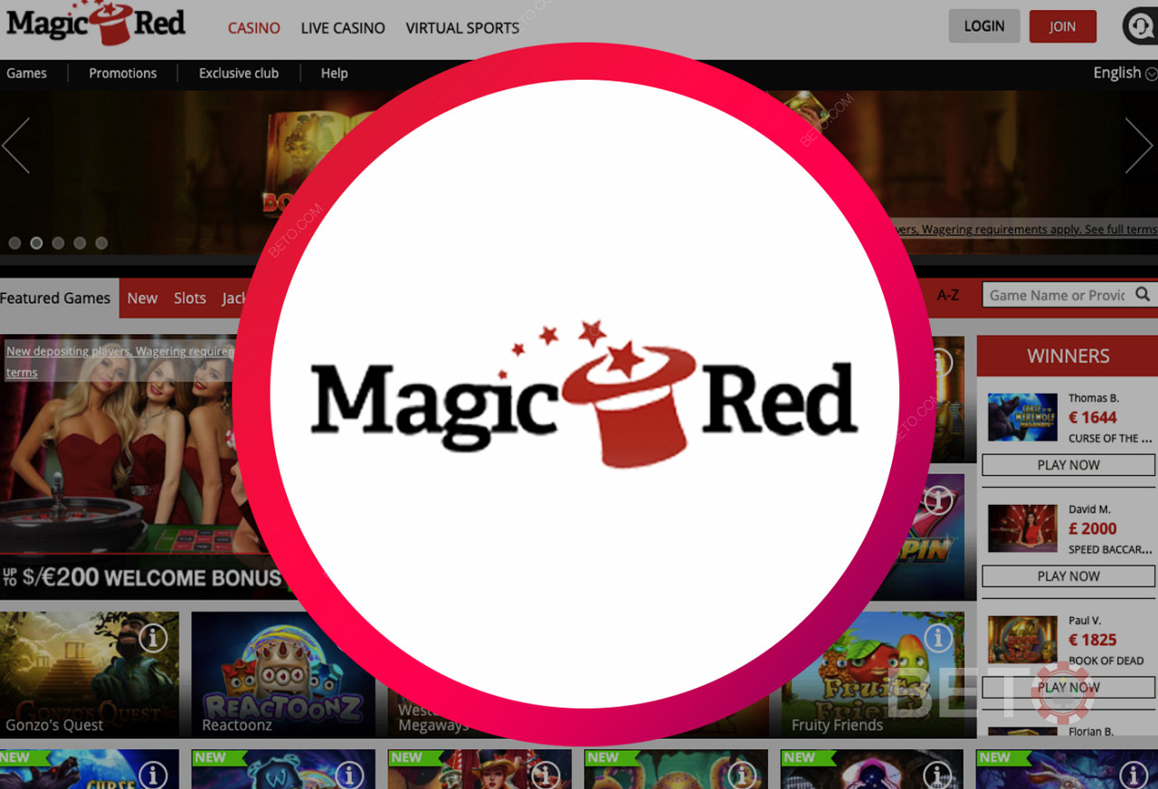 คาสิโนออนไลน์ Magic Red - เว็บไซต์ที่ใช้งานง่าย