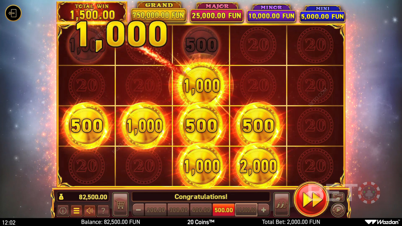 รีวิว 20 Coins โดย BETO Slots
