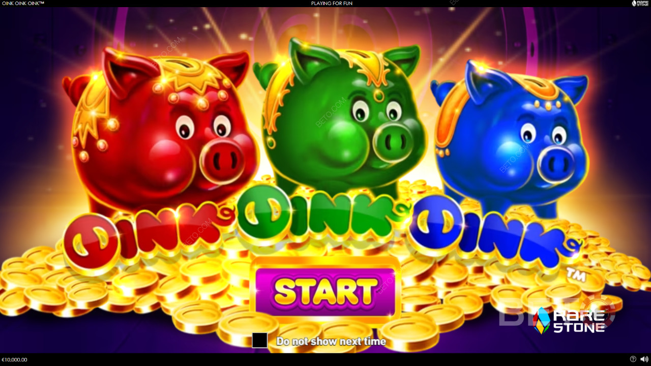 ชนะ 2,000 เท่าของเงินเดิมพันของคุณในวิดีโอสล็อต Oink Oink Oink!