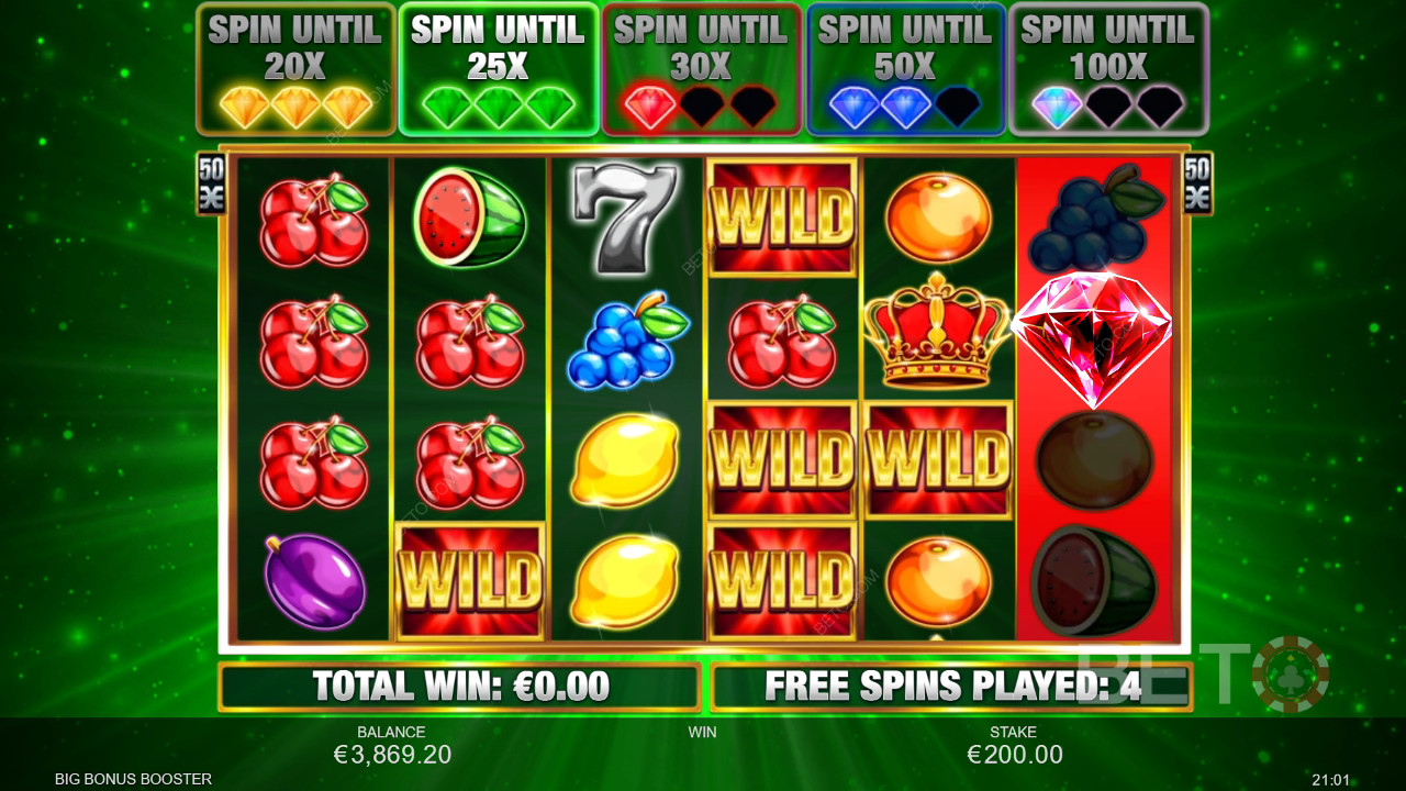 ชนะ 833x ของเดิมพันของคุณในสล็อตแมชชีน Big Bonus Booster!