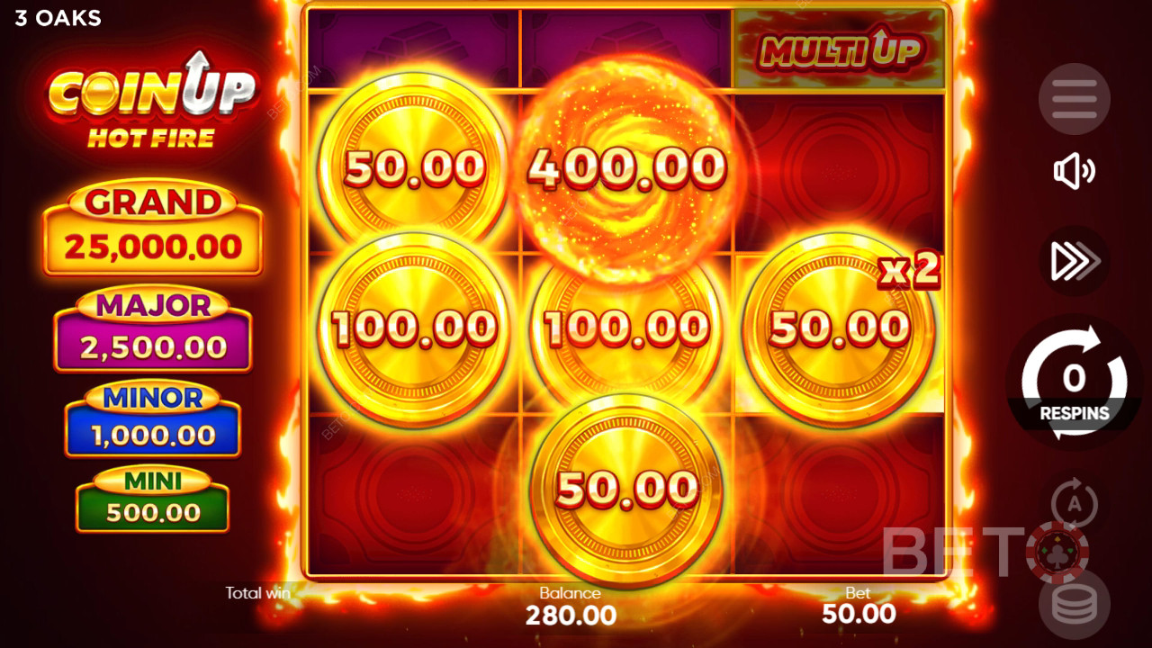 วิธีเล่น Coin Up: Hot Fire ของ 3 Oaks Gaming