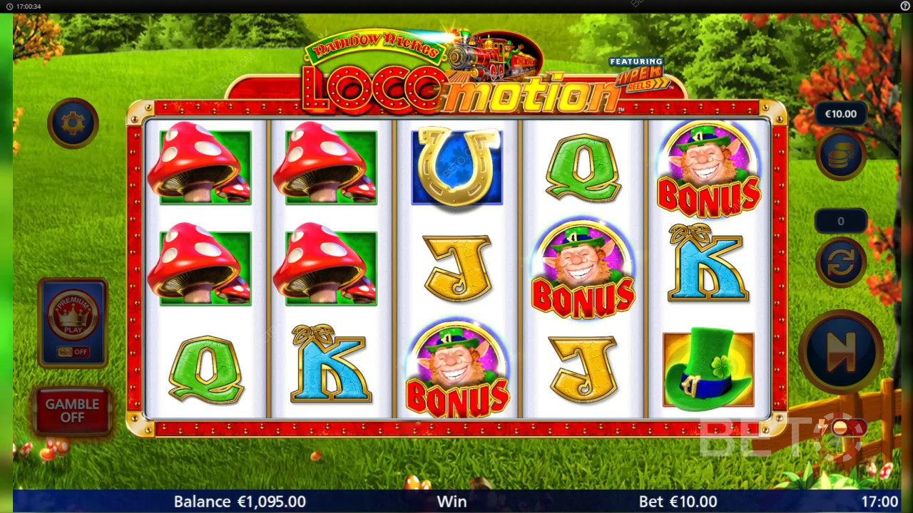 อธิบายฟีเจอร์โบนัสใน Rainbow Riches Locomotion โดย Light and Wonder