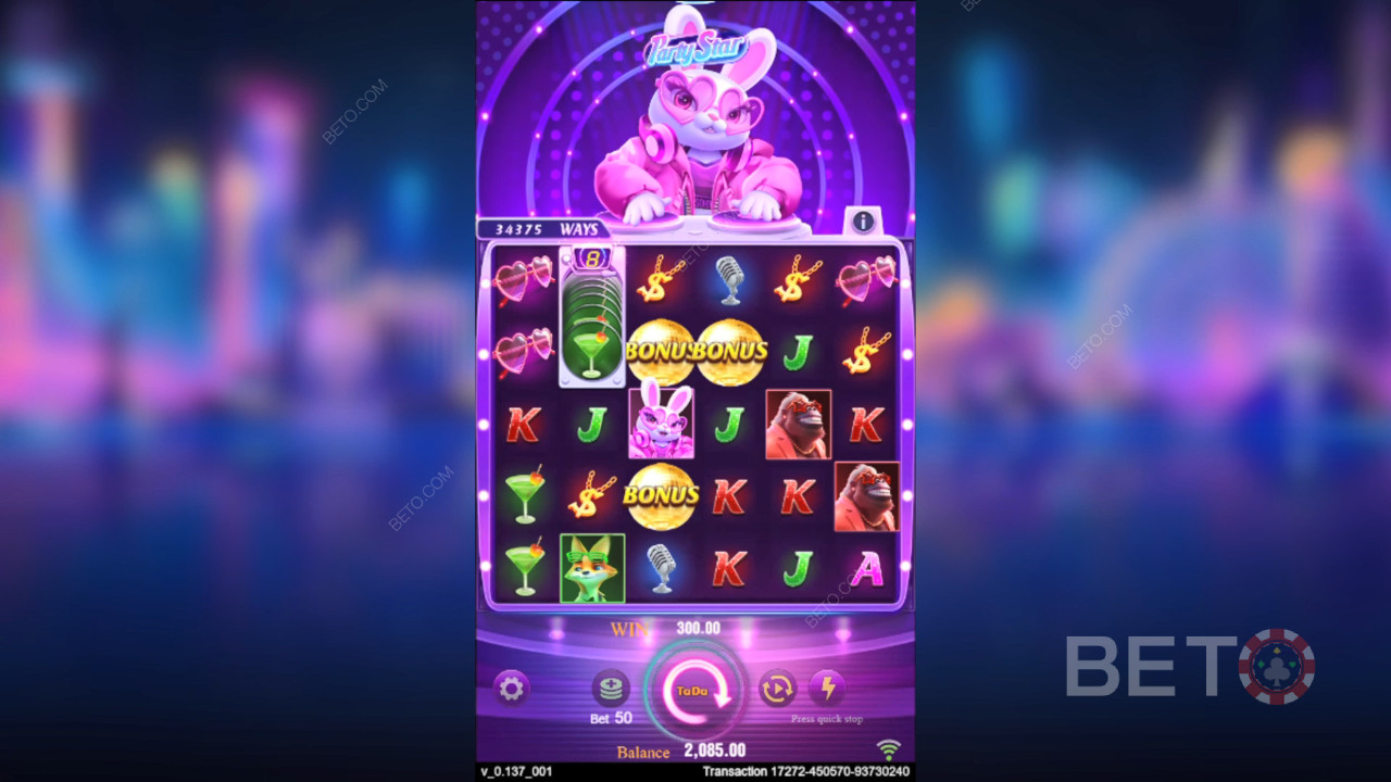 รีวิว Party Star โดย BETO Slots