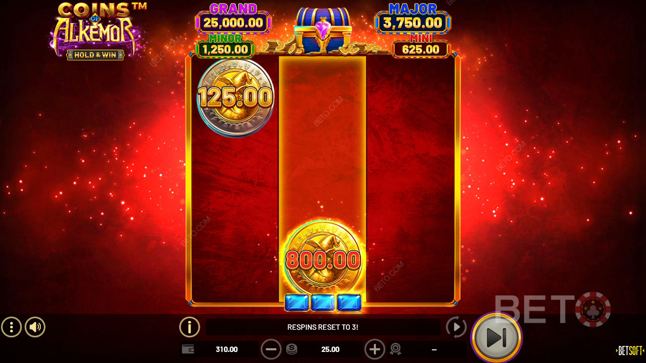 รับรางวัล 3,600 เท่าของการเดิมพันของคุณในสล็อต Coins of Alkemor – Hold & Win!